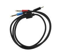 FONDOTIN Cable Extensor de Audio Estéreo 3,5 Mm Macho a Doble 6,5 Mm, Cable de Extensión para Auriculares y Micrófono de 1 Metro, Conector Jack Reforzado para Estudio y Amplificador