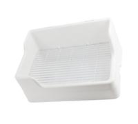 FONDOTIN Caja Bandeja Inodoro para Conejos y Pequeños Animales Material Reutilizable Seguro Diseño Separado Fácil de Limpiar Entrenador Orinal para Jaula Apto para Cobayas y Hámsters