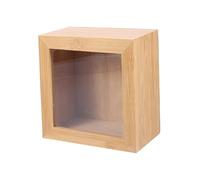 FONDOTIN Caja De Almacenamiento Cuadrada De Madera Joyero Con Tapa Organizador De Escritorio Para Guardar Artículos Diversos Casa o Oficina