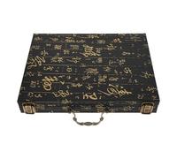 FONDOTIN Caja de Almacenamiento Portátil para Mahjong y Juegos de Mesa, Organizador de Madera Decorativo, Espacioso Estuche para Fichas Chinas, Adecuado para Viaje y Uso Doméstico