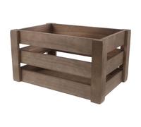 FONDOTIN Caja de Almacenamiento Vintage de Madera Rústica Pequeña 30X20X16 CM Caja Rectangular Envejecida para Exhibir Verduras y Frutas Cesta Decorativa para Cocina Comedor y Eventos