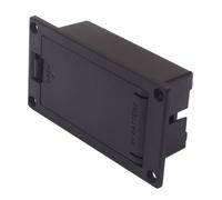 FONDOTIN Caja de Batería de 9 V para Guitarra, Portapilas Negro sin Cables, Diseño Compacto y Duradero para Montaje Plano en Instrumentos Musicales