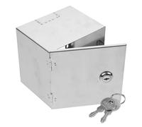 FONDOTIN Caja de Enchufe Exterior de Acero Inoxidable con Cerradura y Resistente Tipo 86 para Montaje en Pared Protección para Carga de Vehículos Eléctricos Caja Metálica Segura para