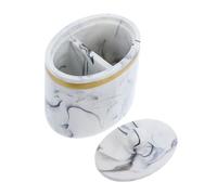 FONDOTIN Caja De Hisopos De Algodón con Tapa Hermética 200ml Color Negro Tinta Contenedor De Almacenamiento Compacto Material Resistente Organizador para Tocador y Baño