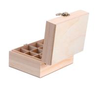 FONDOTIN Caja de Madera para Aceites Esenciales 12 Compartimentos Estuche de Almacenamiento Compacto para Frascos de Aromaterapia Soporte Natural Ligero para Transportar y Exhibir