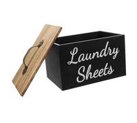 FONDOTIN Caja Dispensadora de Toallitas Perfumadas de Madera con Tapa Almacenamiento Resistente para Hojas Secadoras Accesorio Funcional y Decorativo para Lavandería Capacidad para Uso