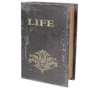 FONDOTIN Caja Navideña de Madera Forma de Biblia Pequeña Estuche Decorativo para Guardar Dulces y Recuerdos Caja Multiusos para Fiestas Navideñas y Decoración del Hogar