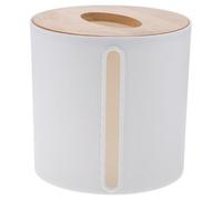 FONDOTIN Caja para Rollo de Papel Redonda, Multifuncional, Tamaño Mediano, Estilo Nórdico, para Oficina y Hogar, Soporte Creativo para Papel Higiénico Resistente al Agua Estilo