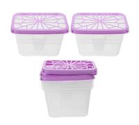 FONDOTIN Cajas Deshumidificadoras Reutilizables de Plástico Transparente 6 Piezas con Tapa Hermética Absorbente de Humedad para Armarios Baños y Cocinas Compactas y Recargables