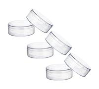 FONDOTIN Cajas Redondas Transparentes con Tapa 6 Piezas Tamaño 12X4 CM Organizador Pequeño para Dulces Joyas y Manualidades Contenedor Portátil y Resistente para Fiestas y