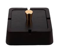 FONDOTIN Cenicero con Tapa para Fumar sin Humo de Acero Inoxidable y Madera Resistente al Viento Adecuado Hogar, Oficina y Patio con Diseño Clásico Chino Elegante