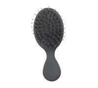 FONDOTIN Cepillo Masajeador de Cerdas de Jabalí Negro Peine Desenredante Portátil Cepillo para Alisar y Suavizar Cabello Diseño Ligero y Duradero para Mujeres y Niñas