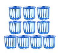 FONDOTIN Cesta para Comida de Pájaros Colgante de Plástico, Comedero Hueco para Jaula, 10 Unidades Pequeñas para Loros, Periquitos y Cacatúas, Accesorio Práctico para Alimentación