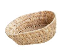 FONDOTIN Cesta Tejida a Mano Ovalada de Fibra Natural Cesta de Almacenamiento Grande para Cocina y Despensa para Frutas y Pan Organizador Multifunción para Hogar y Oficina