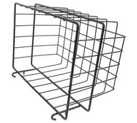 FONDOTIN Cestas de Alambre para Panel Perforado sin Taladro Organizador de Pared Metálico Negro Grande Cesta de Malla Resistente para Almacenamiento en Taller Cocina y Garaje