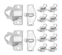 FONDOTIN Cierre de Caja Metálico Pestillo de Seguridad, 20 Piezas en Níquel Claro Lengüeta, Pestillo Decorativo para Joyero, Mini Cierre para Cajas de Madera y Manualidades, Uso