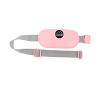FONDOTIN Cinturón Térmico Menstrual Eléctrico Portátil Rosa Almohadilla Térmica para Vientre con Calentamiento Rápido y Masaje Abdominal Cinturón de Calor para Calambres Menstruales y