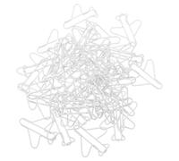FONDOTIN Clips Metálicos de Papel Forma de Avión Pequeños Blancos, 100 Unidades, Abrazaderas de Papel Decorativas para Oficina, Escuela y Manualidades
