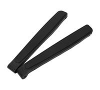 FONDOTIN Cojines Reposabrazos para Silla Plegable de Playa, Repuesto Negro Plástico, Par Tornillos, Almohadilla Ergonómica para Apoyo de Codos, Accesorios para Silla de Oficina y Camping