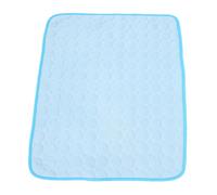 FONDOTIN Colchoneta Refrescante para Mascotas De Seda Helada Tamaño l 70x55 Cm Azul Claro, Tapete Refrescante Portátil para Perros y Gatos Pequeños, Adecuado para Verano, Interior, Exterior y Coche