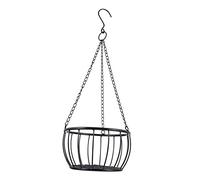 FONDOTIN Colgante de Hierro Negro Grande Soporte para Plantas Estilo Suspendido Cesta para Terraza y Jardín Diseño Elegante y Alta Capacidad de Carga