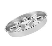 FONDOTIN Comedero Lento para Perros de Acero Inoxidable 18 Cm Antideslizante Diseño en Forma de Corazón, Cuenco Metálico para Alimentación Consciente y Control de Ingesta en Cachorros