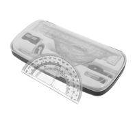 FONDOTIN Conjunto de brújula pequeña Regla un Diario matemáticas brújula matemática Protractor y gobernante transportador para la Escuela regulador aleación Negro