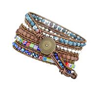 FONDOTIN Correa de Reloj Bohemia para Muñeca Diseño de Moda y Cuentas para Reloj Inteligente Estilo de Vida Urbano