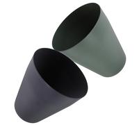FONDOTIN Cubo de Basura sin Tapa para Oficina Diseño Ovalado Plástico Resistente Basura para Baño y Cocina Papeleras Pequeñas para Pequeños