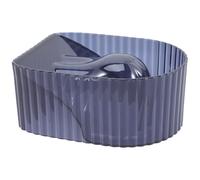 FONDOTIN Cuenco Para Remojar Uñas y Retirar Esmalte Acrílico, Recipiente Negro Translúcido, Tamaño Mediano, Material Acrílico Duradero, Para Salón y Uso Doméstico