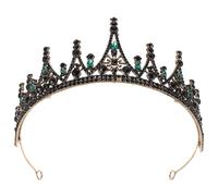 FONDOTIN Diadema Barroca Cristales para Bodas Princesa Reina Coronada Tocado Pelo Ceremonia Elegante