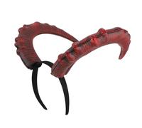 FONDOTIN Diadema Cuernos Demonio para Fiestas y Disfraces de Halloween Accesorio con Cuernos Malefica para Hombre y Mujer Diseño Gótico para Cosplay Temáticos