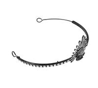 FONDOTIN Diadema de Bruja Gótica Tiara de Calavera con Gemas de Imitación Accesorio para Fiesta de Halloween y Graduación para Disfraces de Mujer