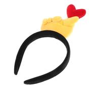 FONDOTIN Diadema de Peluche Forma de Corazón para San Valentín Accesorio para Cabello Movimiento de Cabeza Diadema Temática y Cómoda para Fiestas y Bodas