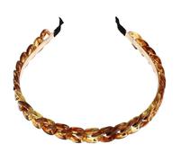 FONDOTIN Diadema Retro Diseño de Cadena para Mujer y Niña Accesorio Ligero y Resistente para Peinados Elegantes Tocado Vintage Color Ámbar para Bodas y Fiestas