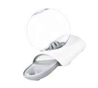 FONDOTIN Dispensador Automático de Agua para Mascotas con Gran Capacidad Transparente y Práctico Fabricado Abs y Acrílico Fácil de Limpiar para Perros y Gatos o Exterior Color Gris