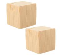 FONDOTIN Elevadores de Muebles de Madera 6 Cm Antideslizantes para Cama y Sofá, 2 Piezas, Elevadores Resistentes para Patas de Mesa y Sillas, Niveladores para Muebles del Hogar