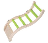 FONDOTIN Escalera para Jaula de Loros y Pájaros en Plástico Verde, Juguete Que Mejora Habilidades Motoras y Estimula la Inteligencia para Decoración del Hogar