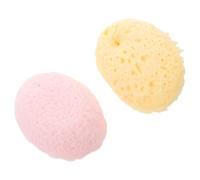 FONDOTIN Esponja Corporal para Ducha 2 Unidades Estructura de Panal, Esponja de Baño Exfoliante para Hombres y Mujeres, Productos de Baño Ecológicos en Color Naranja y