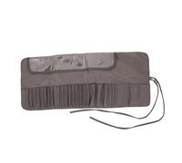 FONDOTIN Estuche Organizador Brochas Maquillaje Portátil Gran Capacidad Bolsa Cosméticos Viaje Gris