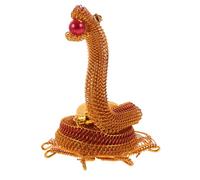 FONDOTIN Figurita Serpiente Aluminio Escultura Retro para Decoración de Escritorio Adorno Artesanal para Hogar y Oficina Diseño y Resistente