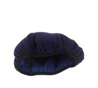 FONDOTIN Funda Acolchada para Asiento de Taburete de Caña Plegable, Cojín Portátil de Vellón Polar Azul Oscuro, Tamaño 20 X 19,5 X 3 Cm, Transpirable y Elástica para Uso Muletas