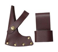 FONDOTIN Funda Protectora para de Cuero PU Resistente Funda Portátil para Ejes Manuales Estuche Protector para Acampar Tamaño Único Accesorio Duradero para Jardinería y Corte de Leña