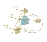 FONDOTIN Ganchos para Colgar Pared de Hierro Dorado con 3 Ganchos en Forma de Hoja Pintada Llaves y Sombreros Decoración Funcional para Entrada y Vestidor