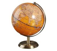 FONDOTIN Globo Terráqueo Educativo de 14 CM con Base Estable Color Amarillo Perla Modelo Giratorio para Oficina Escuela y Estudio Adorno Decorativo para Escritorio y Aprendizaje
