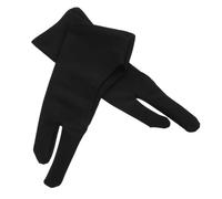 FONDOTIN Guantes de Dibujo para Tableta Gráfica 4 Piezas Guante de Artista Negro de Dos Dedos Resistente al Desgaste y Anti-Manchas para Bocetos y Pintura Digital Talla Hombre