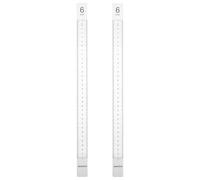 FONDOTIN Guía para Cerámica 2 Piezas Regla Acrílica Transparente 6 MM Herramienta de Medición y Nivelación de Arcilla para Corte y Moldeado Manualidades y Proyectos de Cerámica