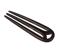FONDOTIN Horquilla De Madera Negra Estilo Chino Tridente Tamaño Mediano Accesorio Hecho a Mano Para Mujer Uso Diario y Eventos Exteriores