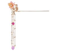 FONDOTIN Horquilla Larga Retro con Perlas y Flecos Peineta Clásica China Accesorio Elegante para Cabello Femenino para Bodas Festivales y Cosplay