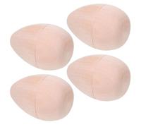 FONDOTIN Huevos de Madera Huecos para Manualidades de Pascua 7x5 Cm Base Plana, sin Pintar, 4 Piezas para Diy, Decoración Rústica, Rellenable para Dulces y Eventos Festivos